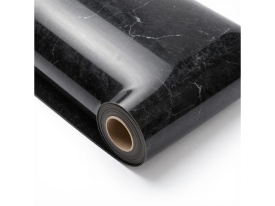 Самоклеюча вінілова плитка в рулоні Чорний мармур Глянець — стиль і практичність для вашого приміщення
