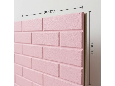 3D панель самоклеюча 700х770х3мм цегла Рожевий — стильне рішення для вашого інтер’єру