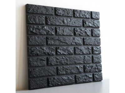 3D панель самоклеюча 700х770х3мм цегла Чорна — стильний акцент для вашого інтер’єру