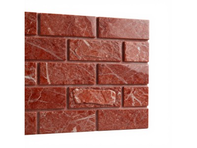 Декоративна 3D панель самоклейка 700х770х5мм Мармур червоний (цегла) — стильний акцент для вашого інтер'єру