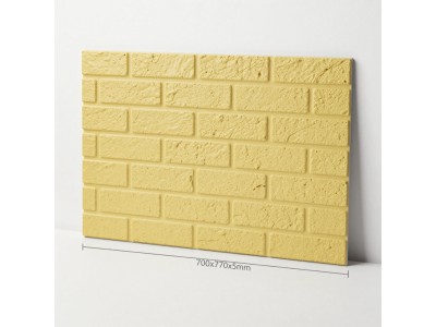 3D панель самоклеюча 700х770х5мм цегла Жовтий: швидкий спосіб оновити інтер’єр