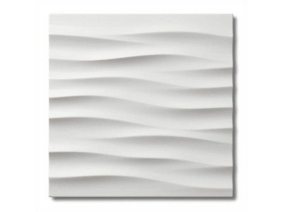 Самоклеюча 3D панель 700x700x5мм Білі хвилі — стильний акцент для вашого інтер’єру