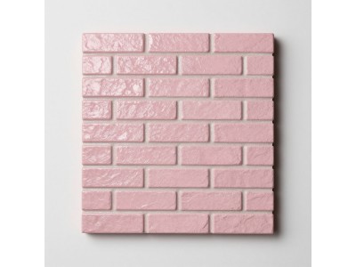 Панель стінова 700х700х5мм Рожева цегла зі сріблом — стильне рішення для вашого інтер’єру