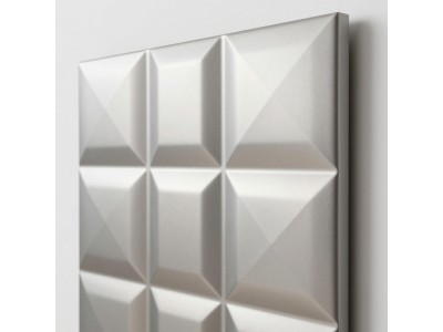 Панель стінова 3D 700х770х2мм Срібло — стильний акцент для вашого інтер’єру