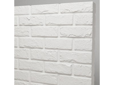 Самоклеюча декоративна 3D панель Камінь біла бита цегла: естетика і простота монтажу