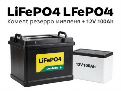 Комплект резервного живлення 1 кВт: інвертор Daxtromn + акумулятор Dumfume для дому та квартири