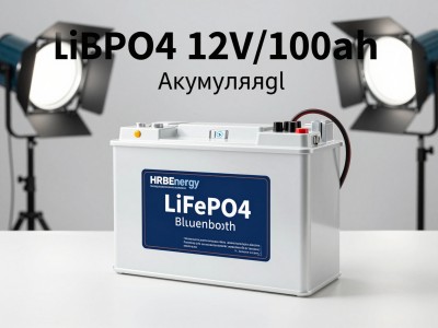 LiFePO4 12V 100Ah Акумулятор HRBEnergy з Bluetooth: Надійне Рішення для Резервного Живлення