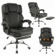 Офісне крісло до 150 кг з масажною подушкою та підставкою для ніг Master Prestige KO42CZ Premium Чорне