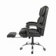 Офісне крісло до 150 кг з масажною подушкою та підставкою для ніг Master Prestige KO42CZ Premium Чорне