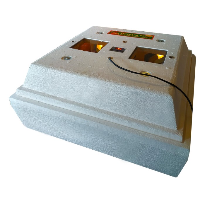 Інкубатор Квочка-120 (72), ручний переворот, цифровий, литий пінопластовий корпус, 4 лампочки