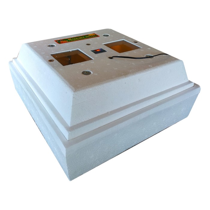 Інкубатор Квочка-120 (72), ручний переворот, цифровий, литий пінопластовий корпус, 4 лампочки