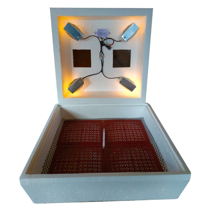 Інкубатор Квочка-120 (72), ручний переворот, цифровий, литий пінопластовий корпус, 4 лампочки