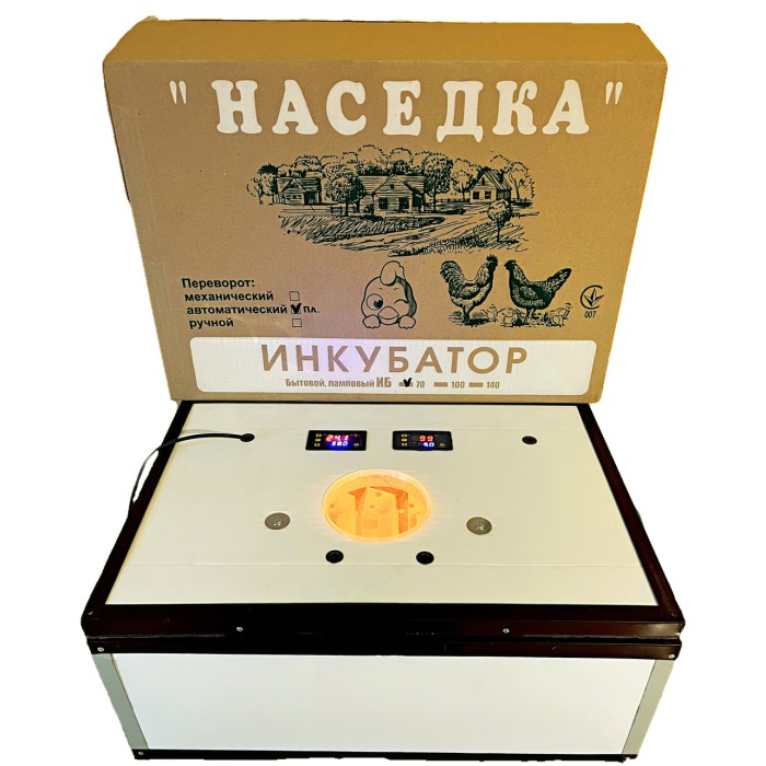 Інкубатор Квочка ИБА-70 яєць цифровий автомат, метал.куточок