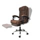 Офісне крісло з тканини до 130 кг з масажною подушкою та підставкою для ніг BOSS KO22 Premium коричневе