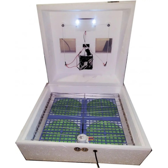 Інкубатор Квочка ІБ-120/72,12 вольт, автомат, цифровий,ТЕН, вентилятор, світлодіодна підсвітка