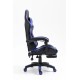 Крісло геймерське професійне Gamery з масажною подушкою, чорно-синє комп'ютерне