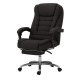 Офісне крісло з тканини до 130 кг з масажною подушкою та підставкою для ніг BOSS KO22 Premium Чорне