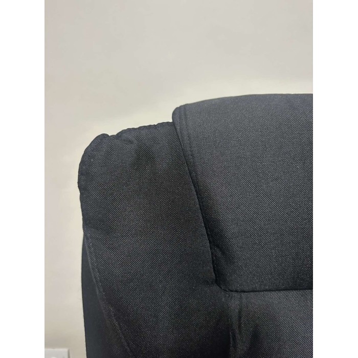 Офісне крісло BOSS KO22 Premium з масажем, до 130 кг, з висувною підставкою для ніг, ергономічна, тканина, темно-сіре