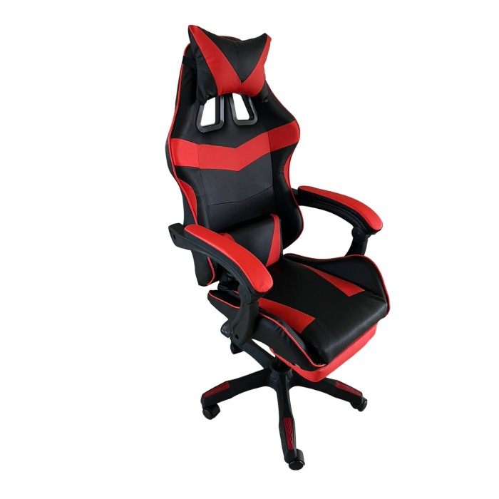Крісло геймерське Comfort Game червоне з підставкою для ніг