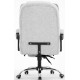 Офісне крісло BOSS KO22 Premium з масажером, висувна підставка для ніг, тканина, світло-сіра
