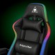 Крісло геймерське ProGame з RGB підсвіткою GX-150, підставка для ніг, комп'ютерне ігрове