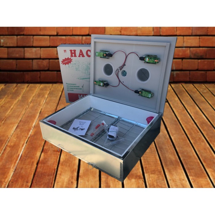 Інкубатор Квочка ІБ-140 з механічним переворотом в металевому корпусі