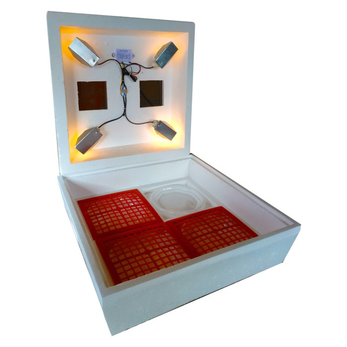 Інкубатор Квочка-120 (72), ручний переворот, цифровий, литий пінопластовий корпус, 4 лампочки