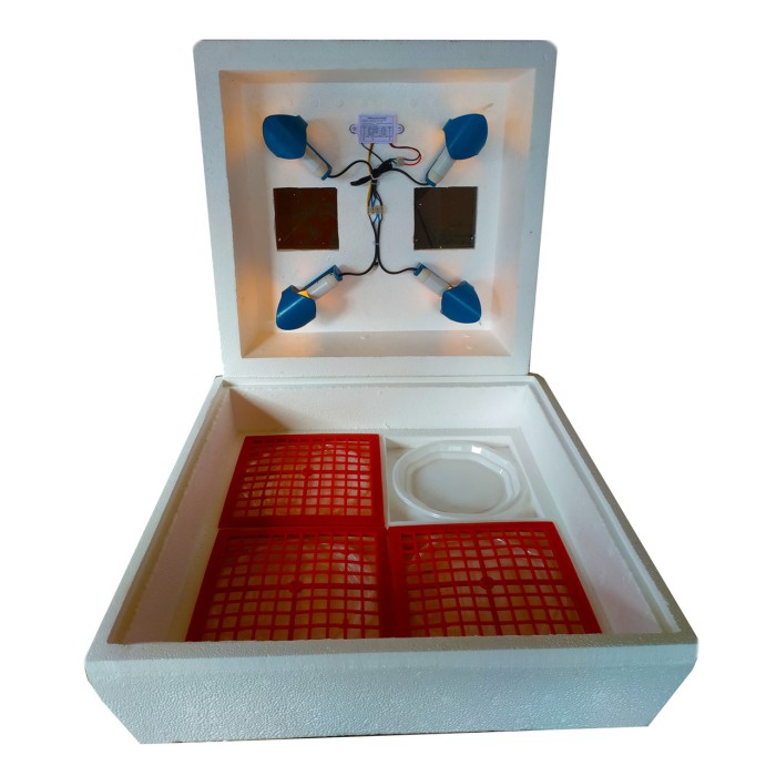 Інкубатор Квочка-120 (72), ручний переворот, цифровий, литий пінопластовий корпус, 4 лампочки