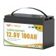 LiFePO4 100Ah 12V 1280Wh Акумулятор FLYFOREE з Bluetooth та BMS для систем резервного та автономного живлення будинку