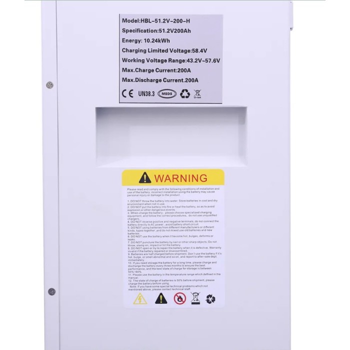 LiFePO4 14,3 кВт Акумулятор Daxtromn 51.2V 280Ah для систем резервного живлення будинку