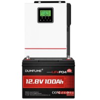 1 кВт LiFePO4 Комплект резервного живлення інвертор Daxtromn + акумулятор Dumfume 12V 100Ah для квартири, будинку