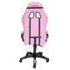 Геймерське крісло для дівчат із масажною подушкою і підставкою EC GAMING Рожеве Комп'ютерне ігрове