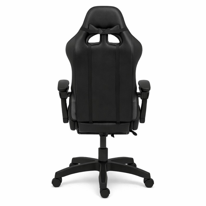 Оригінальне геймерське крісло до 130 кг з масажною подушкою, підніжкою ThroneX чорне