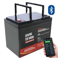 LiFePO4 12V 100Ah Акумулятор Fuyue з Bluetooth та BMS, для ДБЖ з складними ручками