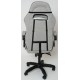 Дизайнерське геймерське крісло з тканини до 130 кг з масажною подушкою, підніжкою ThroneX світло-сірий з графітом linen 005