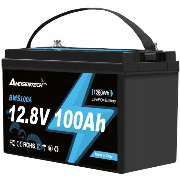 LiFePO4 12V 100Ah Акумулятор Ameisentech, BMS, 1280Wh