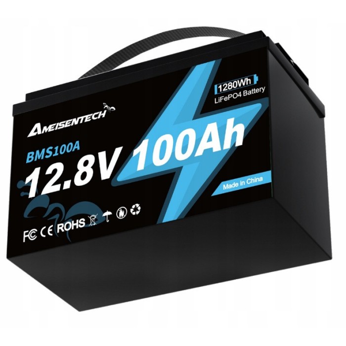 LiFePO4 12V 100Ah Акумулятор Ameisentech, BMS, 1280Wh