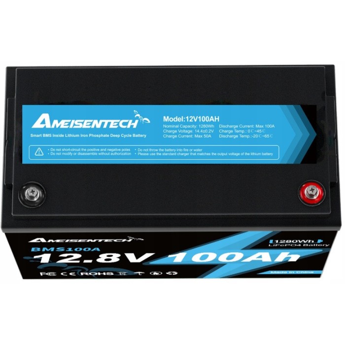 LiFePO4 12V 100Ah Акумулятор Ameisentech, BMS, 1280Wh