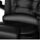 Офісне крісло Boss 23286 Premium з масажною подушкою, з підніжкою Чорне комп'ютерне крісло
