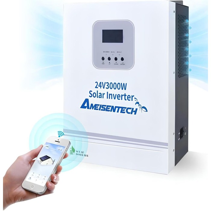3 кВт Інвертор гібридний Ameisentech WiFi 24 В, струм заряду 100 А, для АКБ