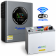 11 кВт LiFePO4 Комплект інвертор Aninerel, Wi-Fi Produced by Anenji + акумулятор GENFORCE 51.2V 100Ah, Smart BMS, настінний