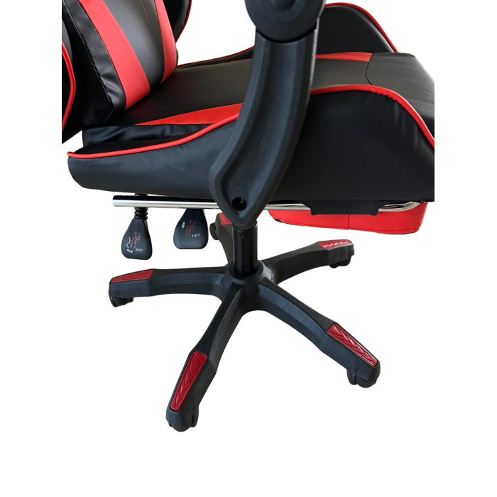 Крісло геймерське Comfort Game червоне з підставкою для ніг