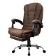Офісне крісло з тканини до 130 кг з масажною подушкою та підставкою для ніг BOSS KO22 Premium коричневе