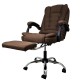 Офісне крісло з тканини до 130 кг з масажною подушкою та підставкою для ніг BOSS KO22 Premium коричневе