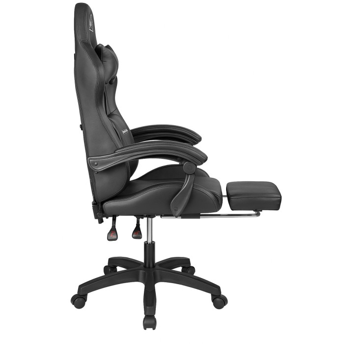 Крісло геймерське ProGame з RGB підсвіткою GX-150, підставка для ніг, комп'ютерне ігрове