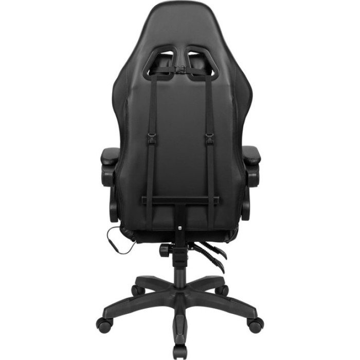 Крісло геймерське ProGame з RGB підсвіткою GX-150, підставка для ніг, комп'ютерне ігрове