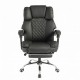 Офісне крісло до 150 кг з масажною подушкою та підставкою для ніг Master Prestige KO42CZ Premium Чорне