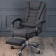 Офісне крісло BOSS KO22 Premium з масажем, до 130 кг, з висувною підставкою для ніг, ергономічна, тканина, темно-сіре
