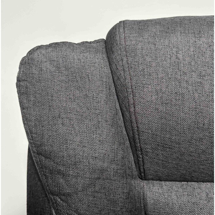 Офісне крісло BOSS KO22 Premium з масажем, висувна підставка для ніг, тканина, сіре до 130 кг