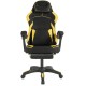 Геймерське крісло Vector з масажною подушкою і підніжкою тканинна оббивка KO48CZE, чорно-жовте крісло комп'ютерне ігрове